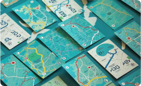 Woman reading a map